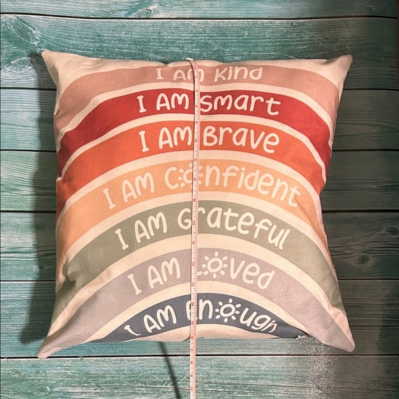 Amazon Multicolor Inspirational Accent Pillow - Picture 2 of 3